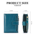 FALAN MULE Small Wallet for Women Genuine Leather Bifold Purse RFID Blocking Card Holder