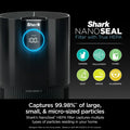 Shark Air Purifier with Nanoseal HEPA, Cleansense IQ, Odor Lock, Cleans up to 500 Sq. Ft, Charcoal Grey, HP100