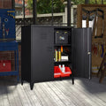 STANI Metal Locker with 2 Doors, Metal Storage Sideboard Accent Cabinets for Kitchen, Pantry, Home Office and Garage