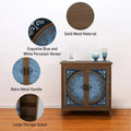 Sophia & William 2-Door Accent Cabinet with Blue and White Porcelain Pattern