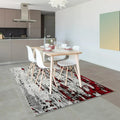 Luxe Weavers Modern Abstract Red 2x3 Area Rug, Stain Resistant Carpet