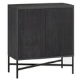 Evelyn&Zoe Brighton 28" Wide Rectangular Accent Cabinet, Charcoal Gray