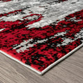 Luxe Weavers Modern Abstract Red 2x3 Area Rug, Stain Resistant Carpet