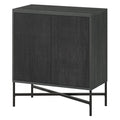 Evelyn&Zoe Brighton 28" Wide Rectangular Accent Cabinet, Charcoal Gray