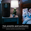 Shark Air Purifier with Nanoseal HEPA, Cleansense IQ, Odor Lock, Cleans up to 500 Sq. Ft, Charcoal Grey, HP100