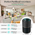 Airtok Air Purifier for Home Large Rooms,534 Sq.ft, Air Cleaner for Smoke, Mold, Pet Hair, Dust, Pollen, Allergies, and Asthma, HEPA Air Purifier for Dorm Room, Bedroom, Office with Aromatherapy